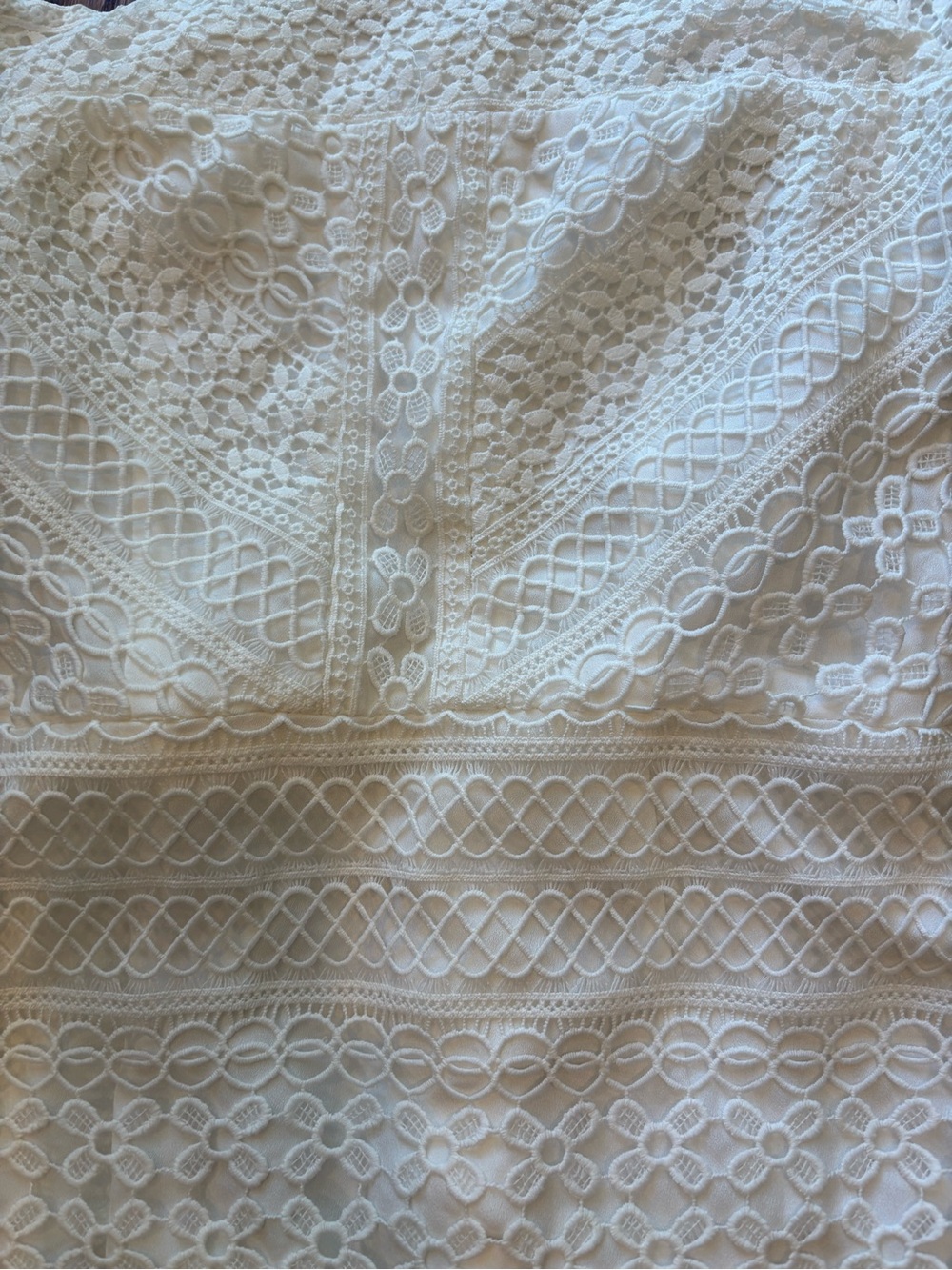 Cynthia Rowley White Lace Off-Shoulder Midi Dress with Straps - Picture 2 of 4